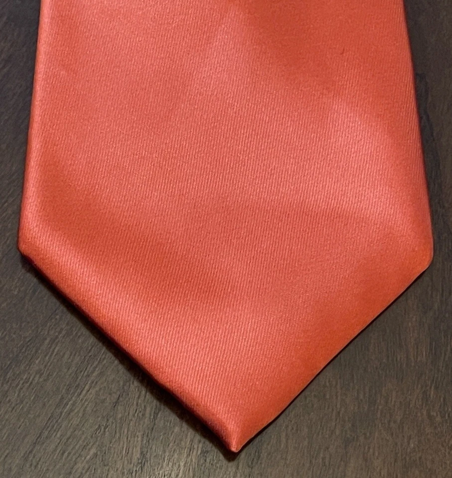 Geoffrey Beene Orange Hand Made 100% Polyester Men’s Neck Tie Made In China - Image 1 of 4