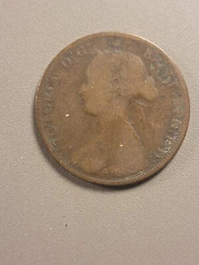 1862 United Kingdom 1/2 Penny - Queen Victoria - Picture 1 of 2