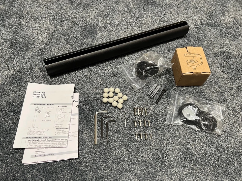 Atdec Spacedec SD-DP-420 Monitor Display Pole ONLY 420mm Desk Mount SPARE PARTS - Image 1 of 4