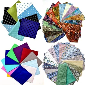 Fat Quarter Fabric Bundles 100% Cotton Premium Scrapbook Quilting Crafting DIY - Picture 1 of 28