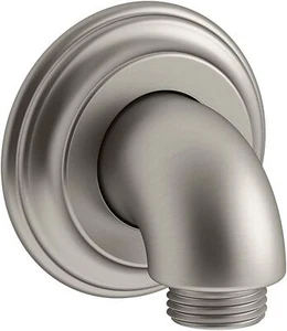 KOHLER Bancroft wall-mount supply elbow with check valve Vibrant Brushed Nickel - Picture 1 of 4