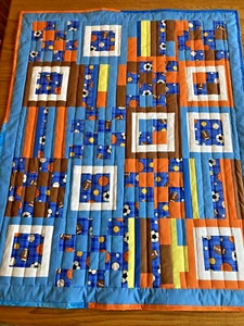 Handmade Patchwork Baby Quilt 36x 44” - Picture 1 of 4