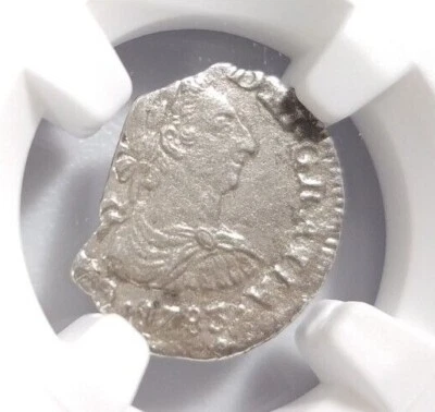 EL CAZADOR Shipwreck NGC (1772-83) Mexico 1/2 Real Sea Salvaged Sunken Treasure  - Image 1 of 4