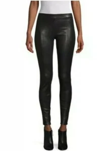 DTLA Brand Jeans Lamb Leather Pants Leggings Sz 27 S-M $995 NWT Taupe Stretchy - Picture 1 of 2