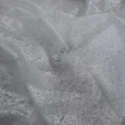 White Stretch Lace Fabric Sheer Floral 46" Wide BTY By The Yard Subtle Shine - Image 1 of 3