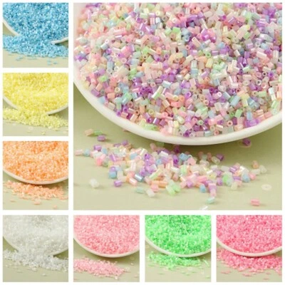 2600pcs 2x3mm Small Tube Crystal Glass Loose Spacer Beads Lot for Jewelry Making - Image 1 of 3