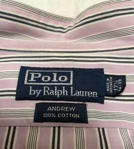 Camisa de vestir Polo Ralph Lauren Andrew para hombre 17 1/2 34-35 manga larga con botones - Imagen 1 de 9