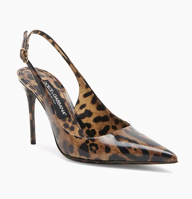 Dolce&Gabbana Women's Leopard-Print 105 MM Heel Pumps US 8.5 EU 38.5 NWB $1175 - Image 1 of 4