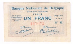1 Frank/Franc type Rekeningen-Courant 27-8-14 Morin 1 XXF - Picture 1 of 2