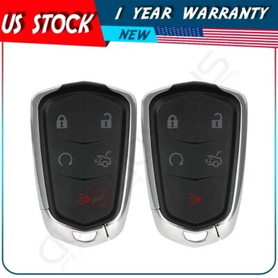 2 Remote Car Key Shell for Cadillac CTS 2014 2015 2016 2017 2018 2019 5 Buttons Foto 1 de 4