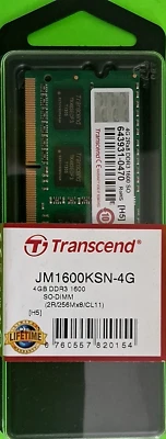 Transcend 4 GB DDR3 1600 MHz DDR3 Memory (JM1600KSN4G) - Image 1 of 3