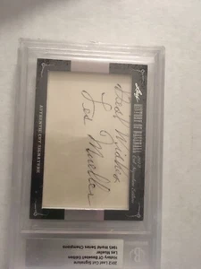 2012 LEAF HISTORY OF BASEBALL CUT SIGNATURE Les Mueller 1945 WORLD SERIES CHAMP - Picture 1 of 4