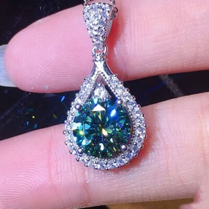 Luxury Women Cubic Zirconia Party Necklaces Pendants 925 Silver Filled Jewelry - Picture 1 of 5