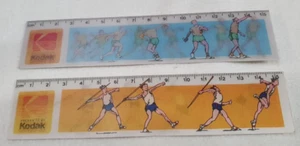 Australia Games 1985 Kodak Set of 2 Lenticular Rulers Rare Vintage - Picture 1 of 2