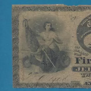 $2.00 1865 1ST CHARTER  F.N.B. OF JERSEY CITY NJ  PCGS GOOD 6 - Picture 1 of 3