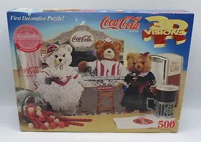 Coca-Cola puzzle SODA FOUNTAIN BEARS 500pcs. 3D Visions #97181 - Image 1 of 4