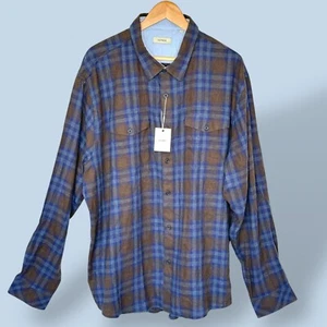 NEU JAYMES Langarm leichtes Flanellhemd blau/grau kariert Herren Größe XXXL - Bild 1 von 8