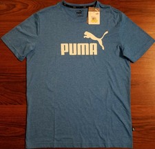 Puma Men's Essentials+ Heather Short Sleeve Tee, Color: Indigo Bunting, Size: M