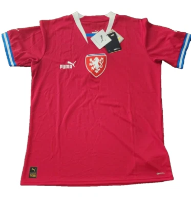NWT Puma Czech Republic Home Jersey 01- 2022-23 Red Color Size Medium - Image 1 of 4