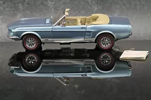 Franklin Mint 1967 Ford Mustang GTA Convertible Clearwater Aqua 1:24 B11E016 - Picture 1 of 17