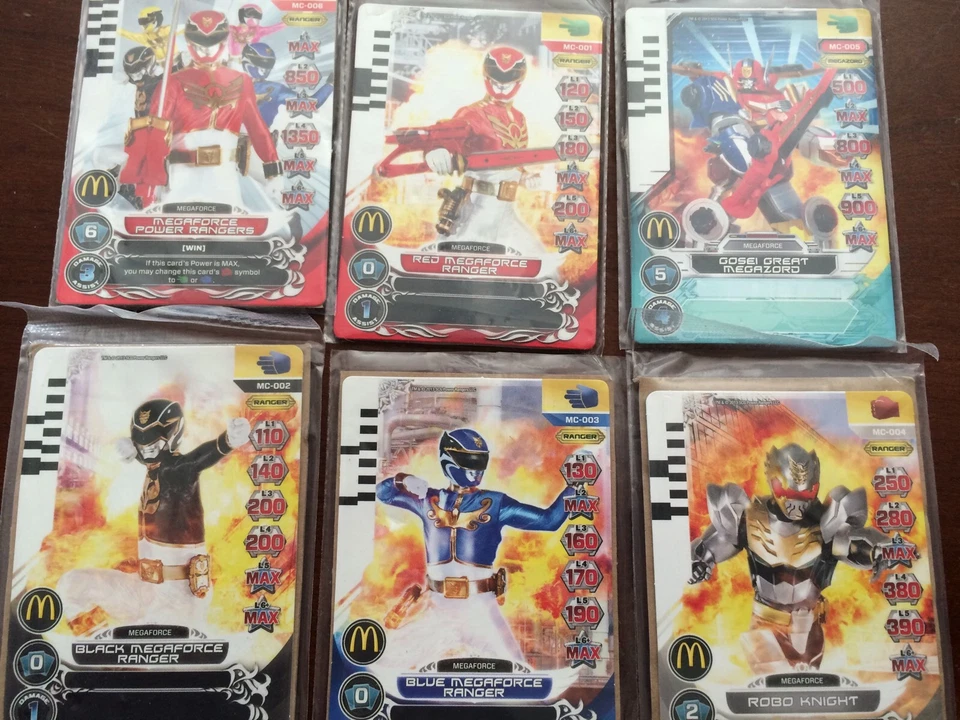 Juego de cartas McDonalds 2014 Power Rangers Megaforce - Juego completo de 6  Foto 1 de 1