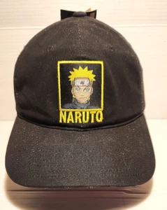 Naruto Shippuden Uzumaki Black Ball Cap Adjustable Snapback Hat Adult/Teens NWT - Picture 1 of 8