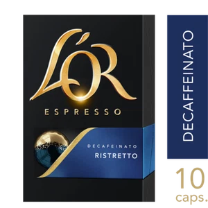 300 Capsule Alluminio L'OR RISTRETTO DECAFFEINATO Nespresso Intensità 9 LOR DEK - Foto 1 di 1