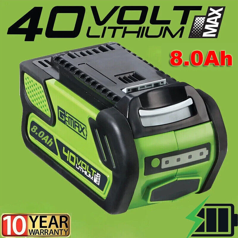 DE 40 Volt 8.0Ah Für Greenworks 40V Akku G-MAX 29462 29472 29252 Li-Ion Batterie