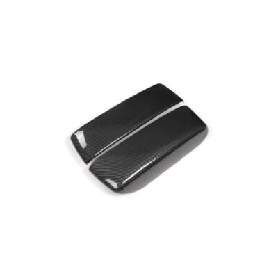 Carbon Fiber Central Console Armrest Box Cover Trim 2x For Audi S8 A8 2011-2018 - Image 1 of 4