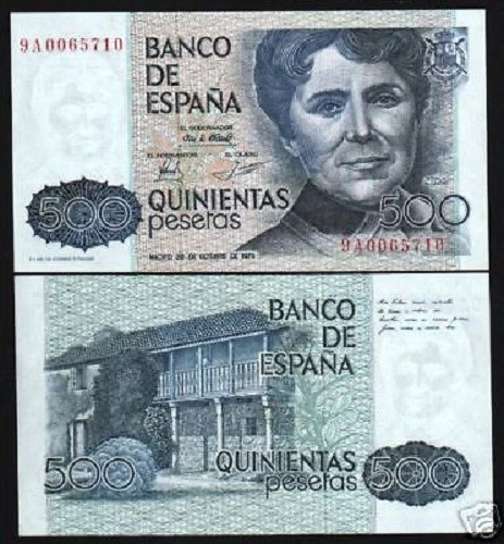 SPAIN 500 PESETAS P157 1979 *REPLACEMENT* 9A UNC EURO VILA RARE CURRENCY NOTE - Image 1 of 1