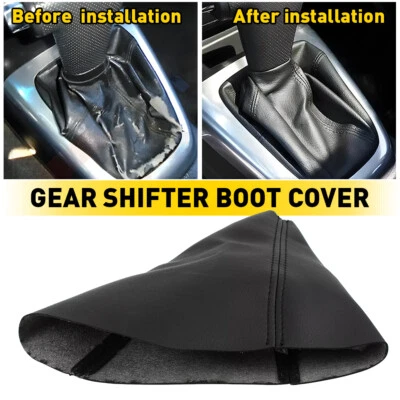 Compatível com 2005-2011 Hummer H3 câmbio automático de couro bota capa preta - Imagem 1 de 4