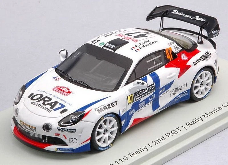 Alpine A110 RGT Rally Monte Carlo 2021 Astier-Vauclare 1:43 SPARK S6581 - Immagine 1 di 1