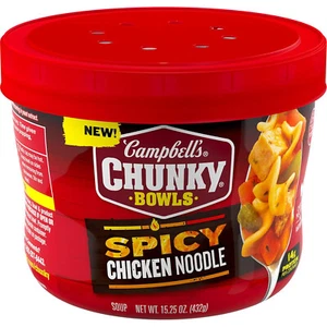 Campbell's Chunky Soup, Spicy Chicken Noodle Soup, 15.25 oz Microwavable Bowl - Picture 1 of 1