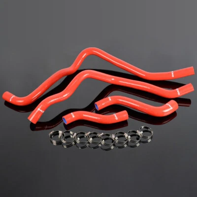 Kit de 4 abrazaderas de manguera de tubo de radiador de silicona roja universal aptas para Alfa Romeo 4C Foto 1 de 4