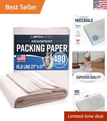 Versatile 27" x 17" Packing Paper for Moving - 480 Sheets to Protect Valuables - Image 1 of 4