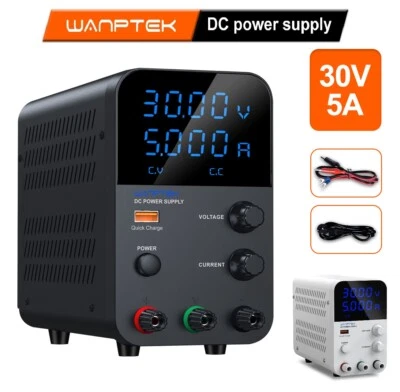 Fuente de alimentación de laboratorio ajustable DC 0~30V 0~5A banco variable precisión de conmutación Foto 1 de 4