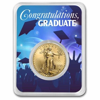 2025 1/2 oz Gold Eagle - w/Celebrate Graduate Card, In TEP - Image 1 of 4