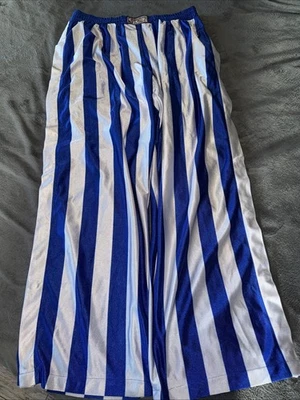 Pantalones Tearaway XXL de Colección Años 90 NBA Clásicos Madera Dura Rayas Azules y Blancas Foto 1 de 3