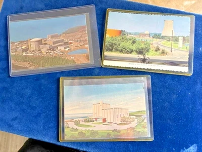 Vintage LOT (3) - Nuclear Power Plant Postcards - Trojan/Pilgrim/Point Lepreau - Image 1 of 4