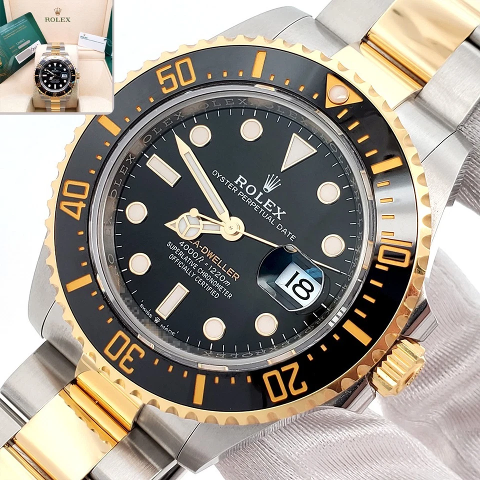 2023 Rolex Sea-Dweller 43mm 126603 Black Ceramic Bezel 2-tone Box/Papers/Tag - Image 1 of 4