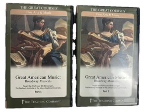 Great Courses Great American Music Broadway Musicals DVD & Guidebook Parts 1 & 2 - Picture 1 of 14