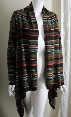 Jones New York Sz L Cotton Southwest Wool Knit Draping Lagenlook Sweater Glam - Image 1 of 4