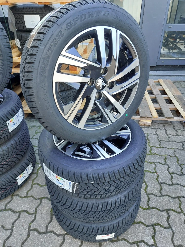 Peugeot 208 Neu Original Satz Winterräder ALU 195/55R16 91H Dunlop 1682514580 - Bild 1 von 4