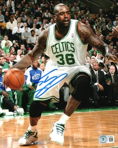 Shaquille O'Neal Autographed Boston Celtics 8x10 Photo Beckett Witnessed #1 - Picture 1 of 1