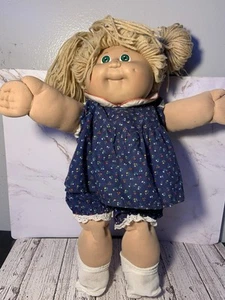 Cabbage Patch Kids Vintage 1978, 1982 Mädchen Puppe blonde Haare hoch und grüne Augen - Bild 1 von 6