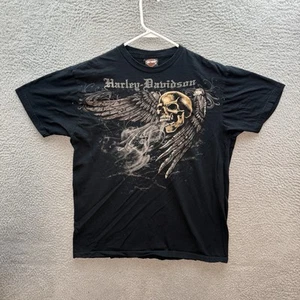 Camisa Harley Davidson Adulto XL Negra Motociclista Calavera Grunge Patinador Para Hombres - Imagen 1 de 10
