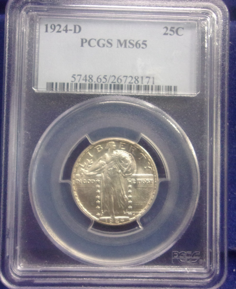 MS 65 Graded Standing Liberty US Quarters (1916-1930) for