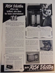 1939 RCA VICTOR Home Entertainment Radio - Victrola - Vintage Print Ad - Bild 1 von 1