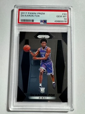 2017 De'Aaron Deaaron Fox Panini Prizm Rookie RC Gem Mint PSA 10 - Image 1 of 2