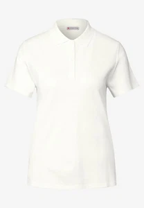 Street One Poloshirt mit Rippstruktur cremeweiß - Bild 1 von 1